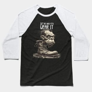 The Troll: If the Shoe Fits, Wear It on a dark (Knocked Out) background Baseball T-Shirt